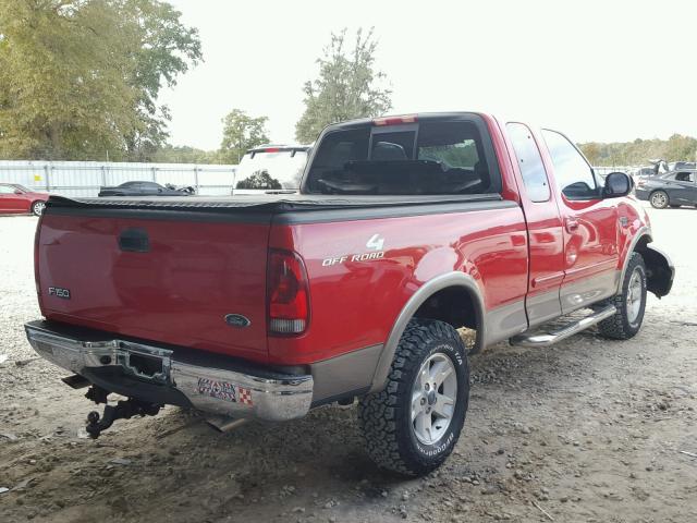 1FTRX18L63NB24420 - 2003 FORD F150 RED photo 4