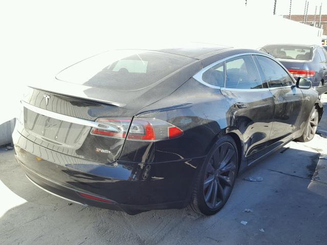 5YJSA1H17EFP29856 - 2014 TESLA MODEL S BLACK photo 4