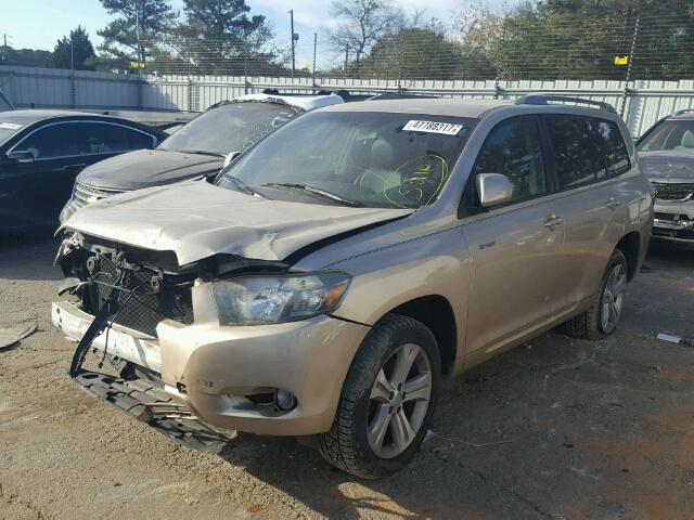 JTEDS43A982011243 - 2008 TOYOTA HIGHLANDER BEIGE photo 2