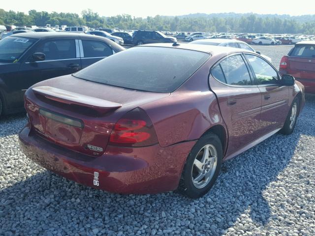 2G2WS522041220026 - 2004 PONTIAC GRAND PRIX BURGUNDY photo 4