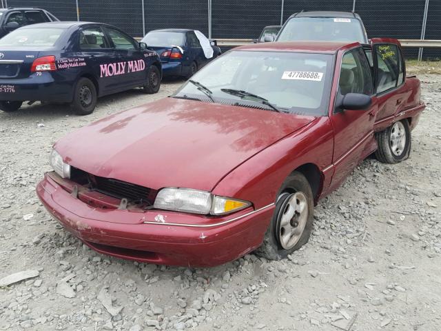 1G4NJ52M7TC441140 - 1996 BUICK SKYLARK GR MAROON photo 2