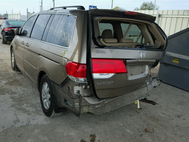 5FNRL386X9B405631 - 2009 HONDA ODYSSEY EX GOLD photo 3