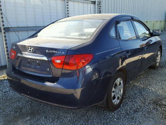 KMHDU4AD3AU133355 - 2010 HYUNDAI ELANTRA BL BLUE photo 4