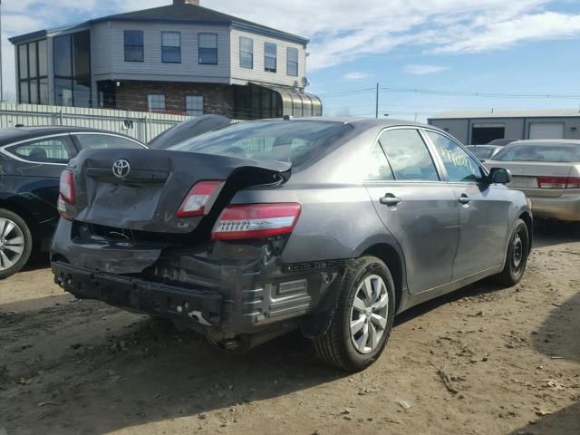 4T4BF3EK0BR102611 - 2011 TOYOTA CAMRY BASE GRAY photo 4