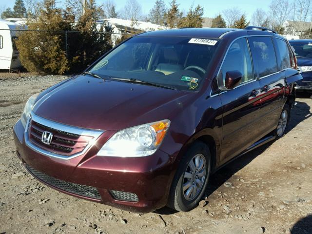 5FNRL3H43AB063376 - 2010 HONDA ODYSSEY EX MAROON photo 2