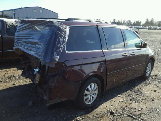 5FNRL3H43AB063376 - 2010 HONDA ODYSSEY EX MAROON photo 4