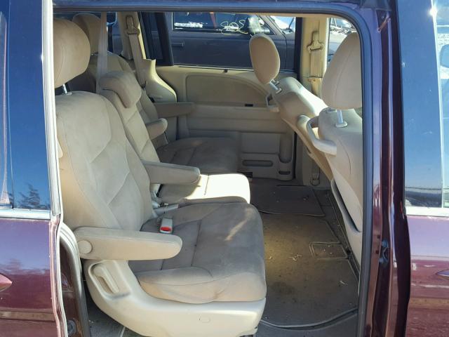 5FNRL3H43AB063376 - 2010 HONDA ODYSSEY EX MAROON photo 6