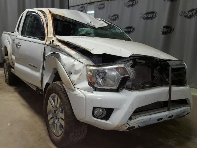 5TFJU4GN5EX059495 - 2014 TOYOTA TACOMA DOU WHITE photo 1