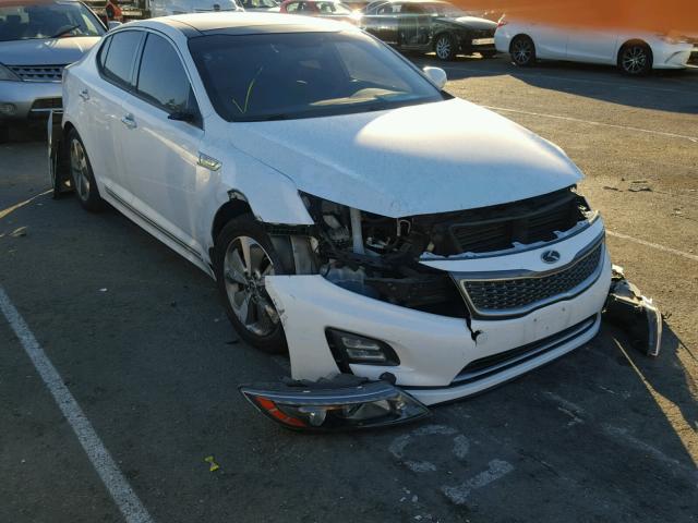 KNAGN4AD7E5066254 - 2014 KIA OPTIMA HYB WHITE photo 1