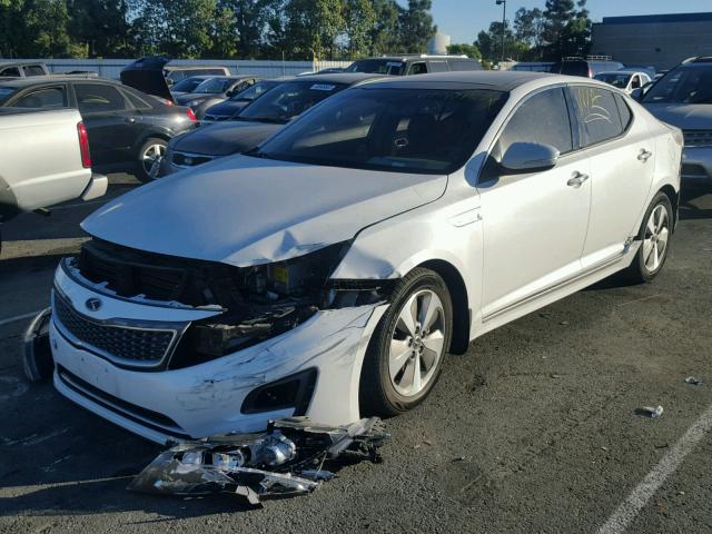 KNAGN4AD7E5066254 - 2014 KIA OPTIMA HYB WHITE photo 2