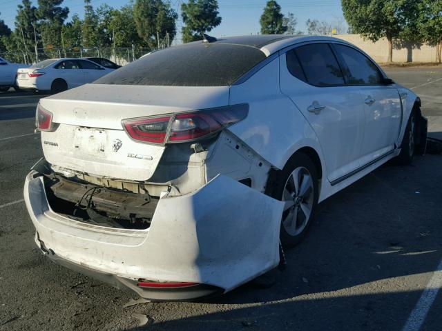 KNAGN4AD7E5066254 - 2014 KIA OPTIMA HYB WHITE photo 4