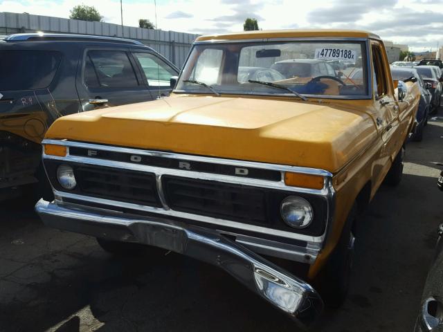 F25HR063521 - 1977 FORD F-250 YELLOW photo 2