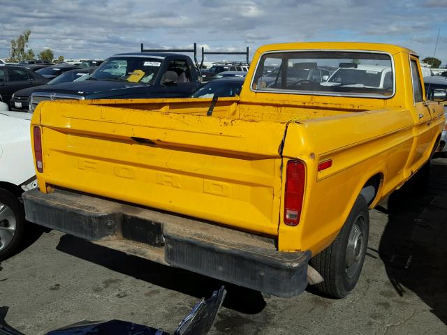 F25HR063521 - 1977 FORD F-250 YELLOW photo 4