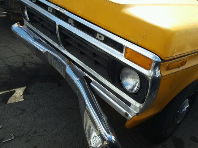 F25HR063521 - 1977 FORD F-250 YELLOW photo 9