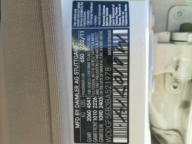 WDDGF5EB3BA521978 - 2011 MERCEDES-BENZ C 300 白色 照片 10