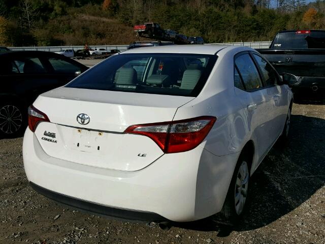 2T1BURHE9GC706773 - 2016 TOYOTA COROLLA L WHITE photo 4