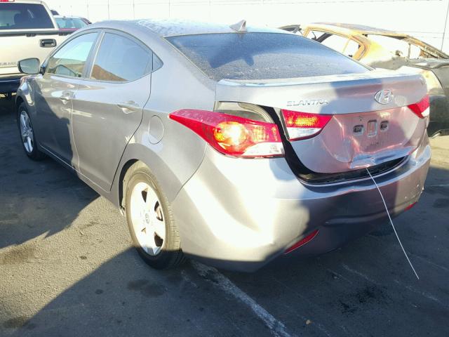 KMHDH4AE0DU489523 - 2013 HYUNDAI ELANTRA GL SILVER photo 3