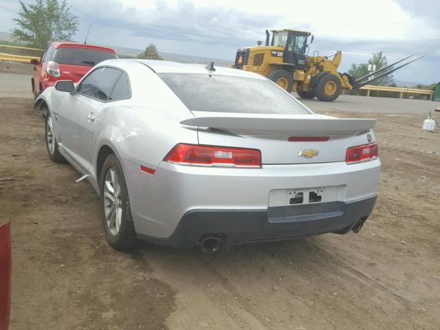 2G1FE1E36E9313015 - 2014 CHEVROLET CAMARO LS SILVER photo 3