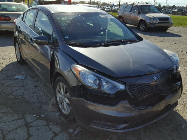 KNAFX4A87E5049219 - 2014 KIA FORTE EX GRAY photo 1