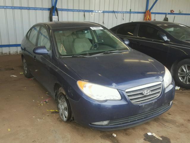 KMHDU46D18U330754 - 2008 HYUNDAI ELANTRA GL BLUE photo 1