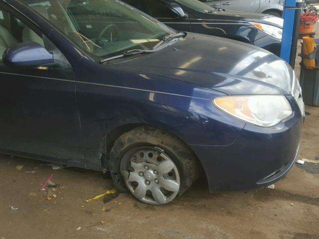 KMHDU46D18U330754 - 2008 HYUNDAI ELANTRA GL BLUE photo 9