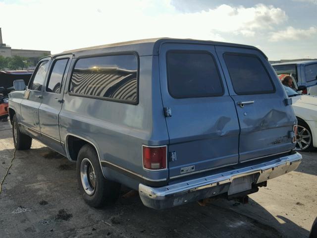 1GNER16K9LF172580 - 1990 CHEVROLET SUBURBAN R BLUE photo 3