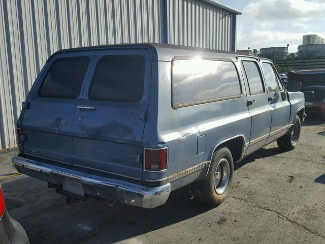 1GNER16K9LF172580 - 1990 CHEVROLET SUBURBAN R BLUE photo 4