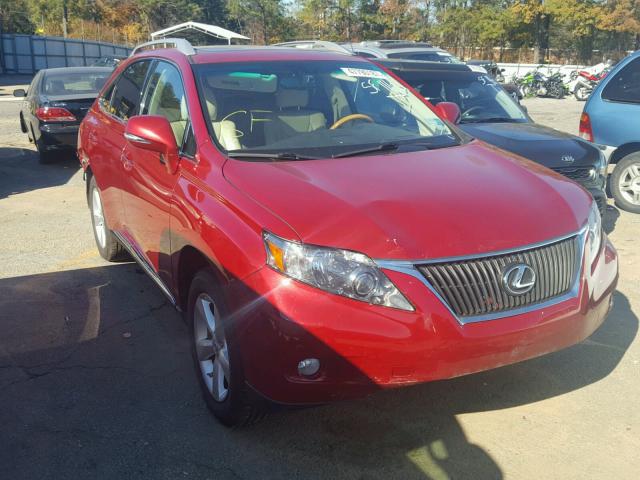 2T2BK1BA3BC097455 - 2011 LEXUS RX 350 RED photo 1