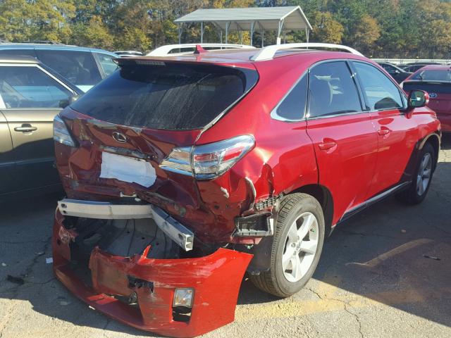 2T2BK1BA3BC097455 - 2011 LEXUS RX 350 RED photo 4