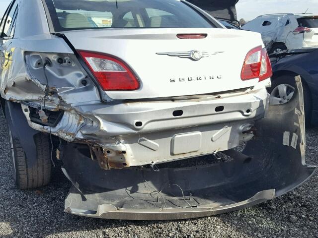 1C3LC46K37N500143 - 2007 CHRYSLER SEBRING SILVER photo 9