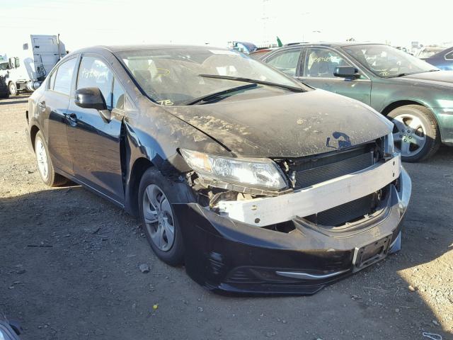 19XFB2F55DE097003 - 2013 HONDA CIVIC LX BLACK photo 1