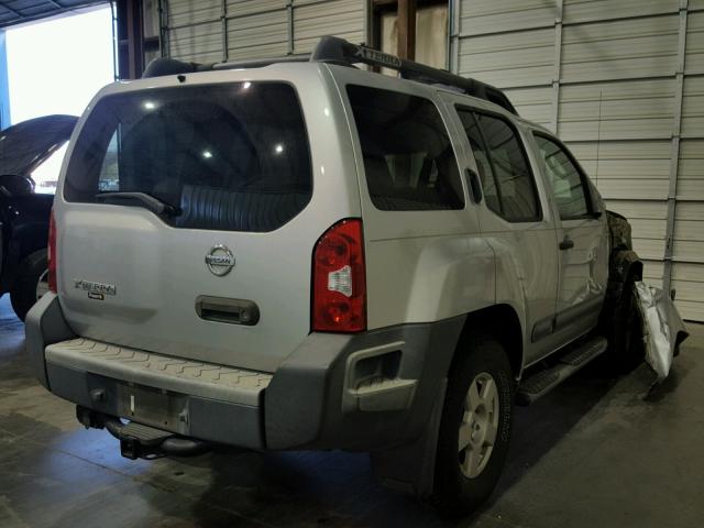 5N1AN08W15C606567 - 2005 NISSAN XTERRA OFF SILVER photo 4