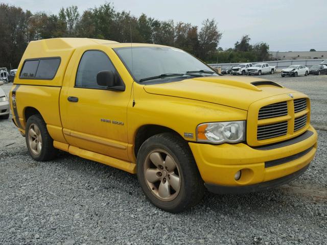 1D7HA16D54J258990 - 2004 DODGE RAM 1500 S YELLOW photo 1