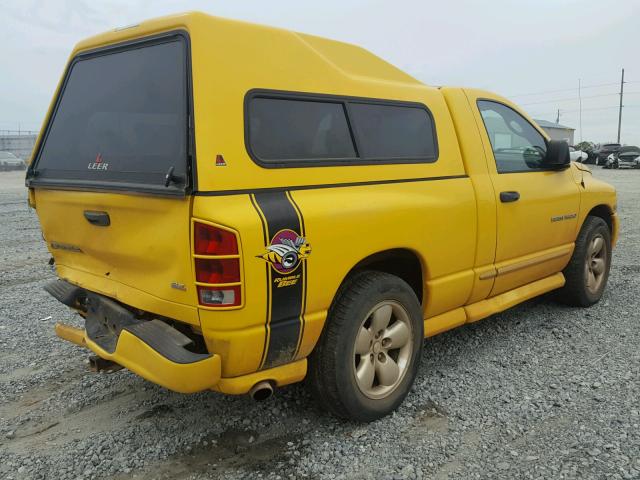 1D7HA16D54J258990 - 2004 DODGE RAM 1500 S YELLOW photo 4