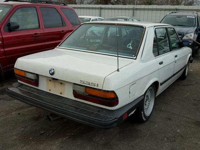 WBADC7408G0960153 - 1986 BMW 535 I WHITE photo 4