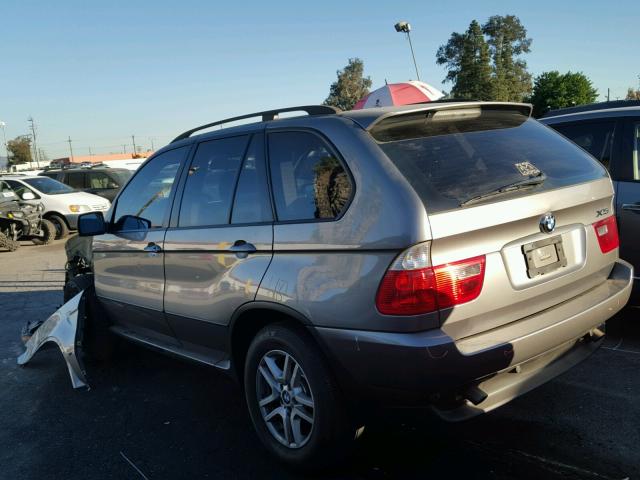 5UXFA13575LY05065 - 2005 BMW X5 3.0I GRAY photo 3