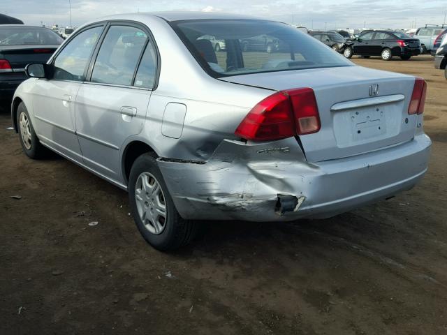 1HGES16542L009540 - 2002 HONDA CIVIC LX GRAY photo 3