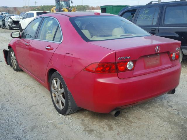 JH4CL96885C024251 - 2005 ACURA TSX RED photo 3