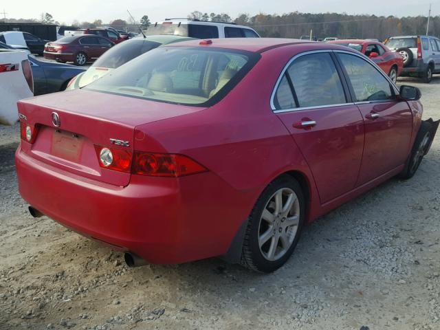 JH4CL96885C024251 - 2005 ACURA TSX RED photo 4