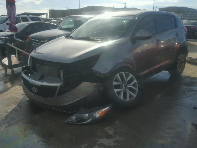 KNDPB3AC3E7599946 - 2014 KIA SPORTAGE B GRAY photo 2