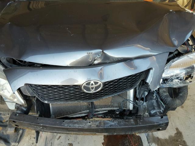 2T1BU40E39C114612 - 2009 TOYOTA COROLLA BA GRAY photo 7