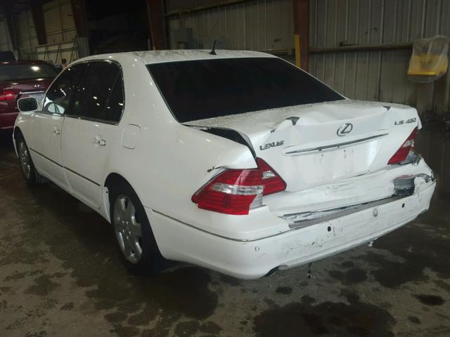 JTHBN36F355007797 - 2005 LEXUS LS 430 WHITE photo 3