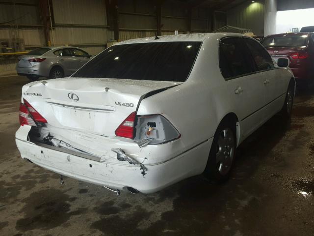 JTHBN36F355007797 - 2005 LEXUS LS 430 WHITE photo 4