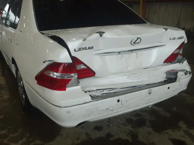 JTHBN36F355007797 - 2005 LEXUS LS 430 WHITE photo 9