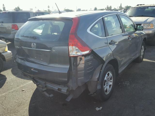 3CZRM3H36DG711077 - 2013 HONDA CR-V LX GRAY photo 4