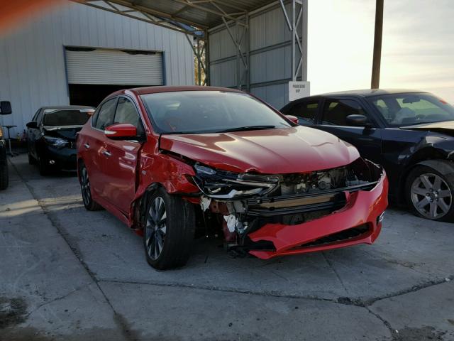 3N1AB7AP6HY213672 - 2017 NISSAN SENTRA S RED photo 1