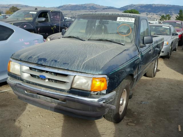 1FTCR10A5VUC58967 - 1997 FORD RANGER GREEN photo 2