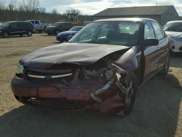 1G1ND52JX16232173 - 2001 CHEVROLET MALIBU MAROON photo 2