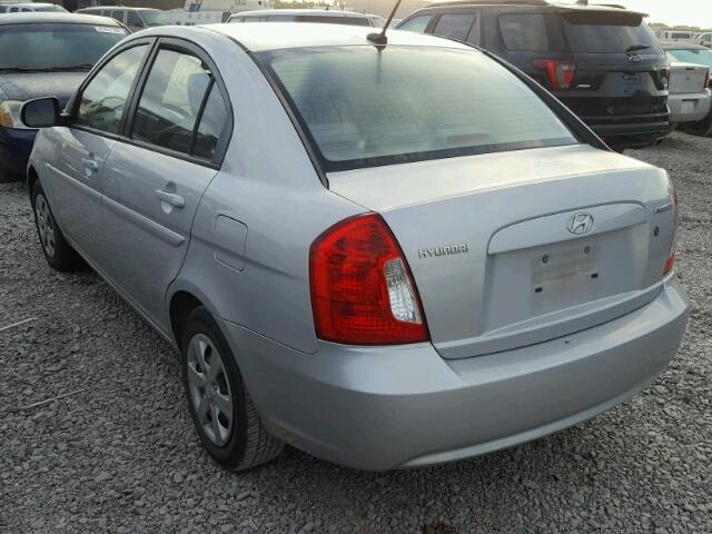 KMHCN4AC8AU420495 - 2010 HYUNDAI ACCENT GLS SILVER photo 3