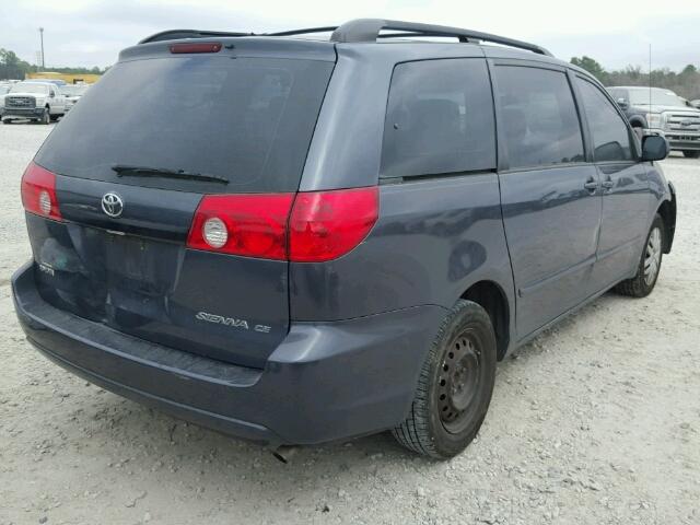 5TDZK23C08S124569 - 2008 TOYOTA SIENNA CE GRAY photo 4